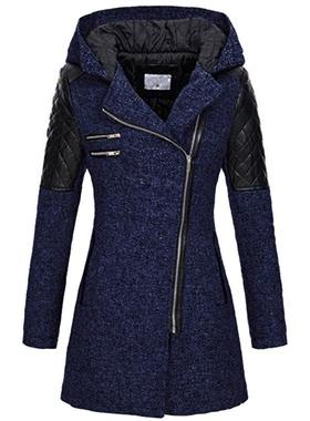 coat cotton thick jacket windbreaker woolen zipper oblique