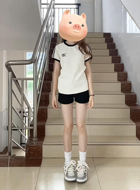 黑色短裤女小个子夏季运动休闲宽松百搭高腰显瘦抽绳a字阔腿热裤