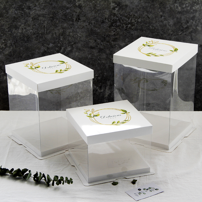 方形透明6寸8寸10寸生日蛋糕包装