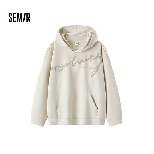 森马美式卫衣连帽秋冬印花字母潮牌休闲男女上衣107524116105