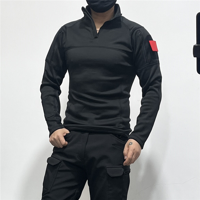秋冬男户外加绒长袖T恤防风保暖打底衫立领战术通勤上衣弹力修身,户外/登山/野营/旅行用品,T恤,淘宝优惠券,粉丝福利购,淘宝优惠卷
