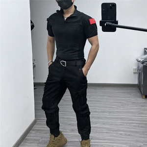 夏男女户外战术4代弹力修身新蛙服长短袖套装防水束脚裤小脚工装