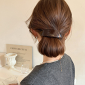 醋酸椭圆发夹女韩版 Last kiss 简约后脑勺马尾发夹气质丸子头发卡