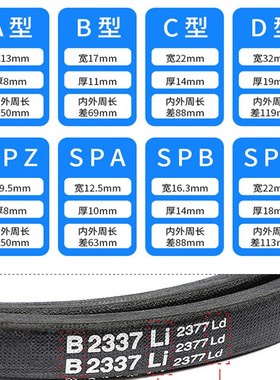 甬字三角带B型大全4394Li工业皮带B4420风机B-4500木工机械B4521