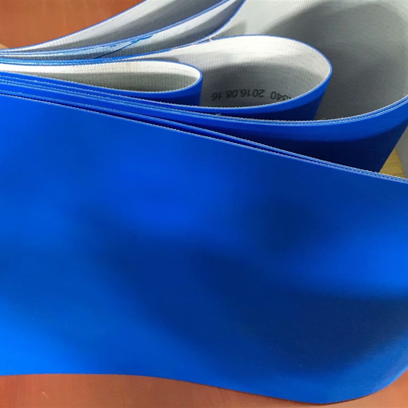 供应蓝色PVC输送带 工业流水线PU 光面毛面布面钻石纹2mm输送带