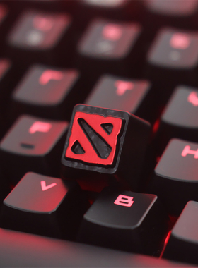 DOTA2刀塔游戏实物周边logo机械键盘锌铝合金属键帽按键TI9 键石