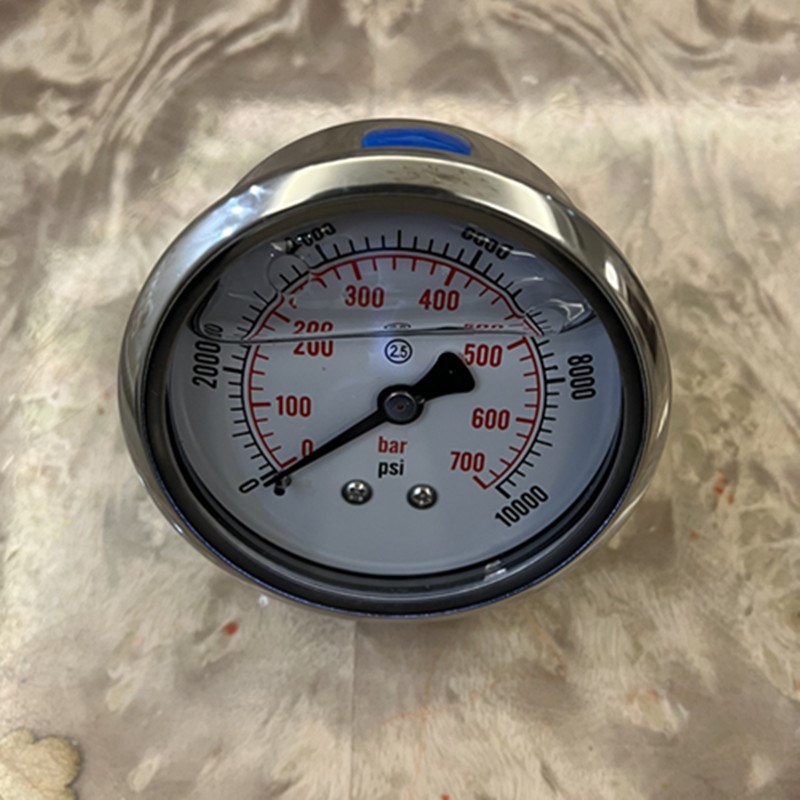轴向耐震压力表0-160bar背式防震表4bar液压表40bar油压表700bar