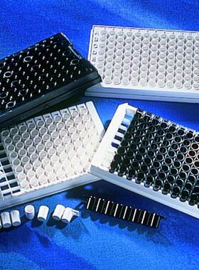 Corning康宁96孔可拆板 8孔排管 黑色 平底 培养板25个/包3924