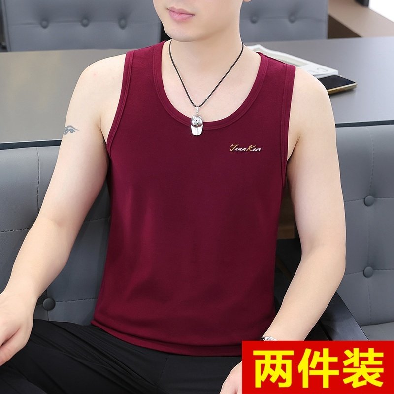 2件装丨保暖双面德绒背心男士加绒加厚吊带打底衫内衣秋冬季马甲