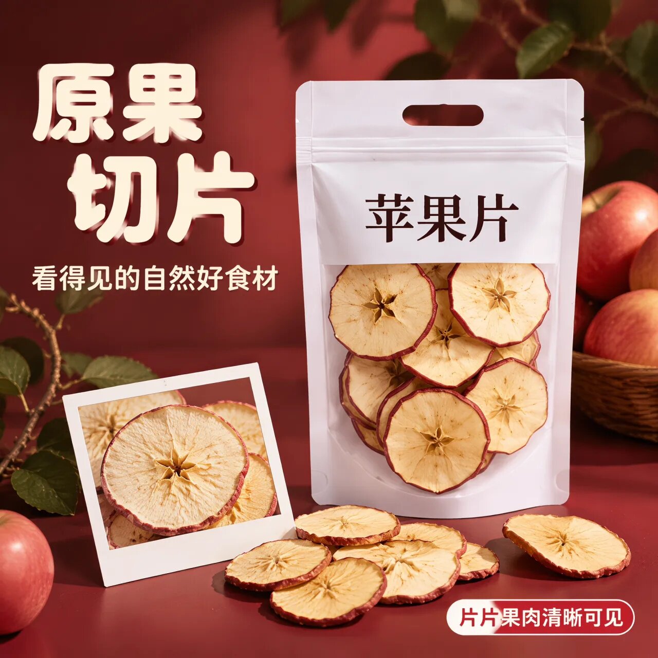 苹果片原果切片天然食材袋装烘干冻干泡水喝苹果茶
