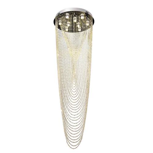 速卖通别墅复式楼梯LED水晶长吊灯客厅珠帘吊线灯现代酒店工程灯