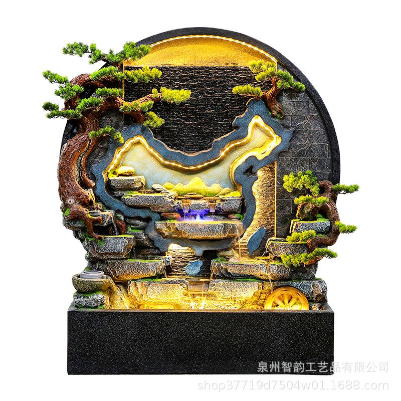 流水墙屏风假山喷泉流水摆件招财庭院客厅办公室水幕墙装饰品