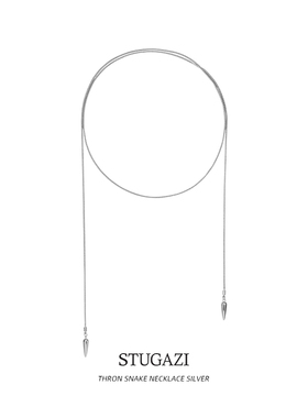 STUGAZIThron Snake Necklace 绕脖尖锥蛇骨链酷潮冷淡风个性小众