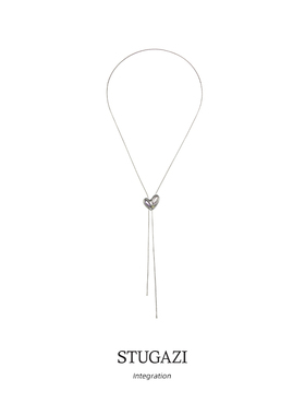 STUGAZI Integration浮蝶爱心领带链项链女轻奢小众可调节一字链