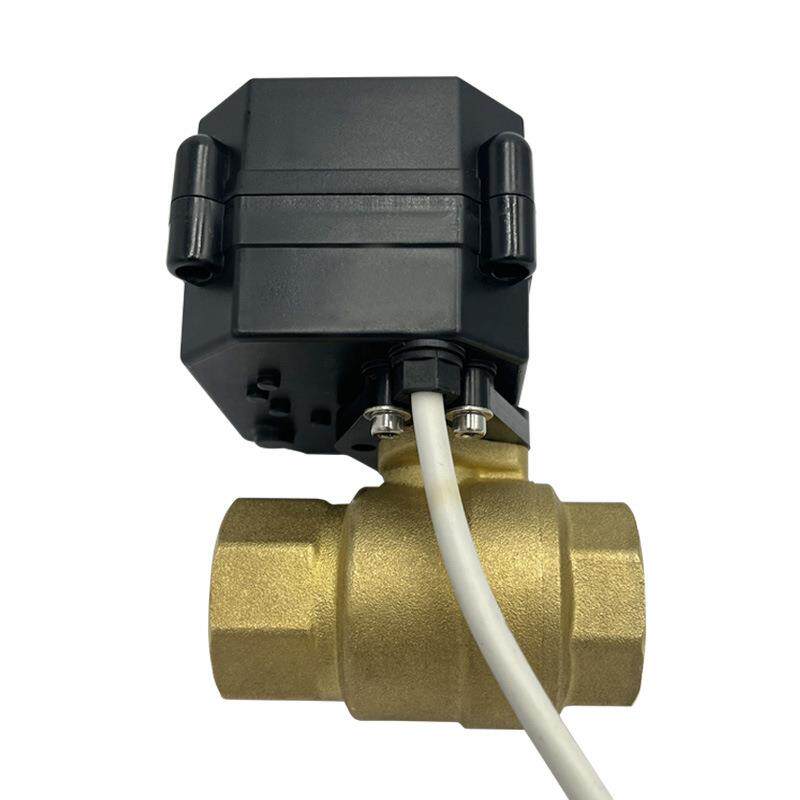 DN25DN15三通阀防水IP67丝扣内牙手自一体不锈钢微型电动球阀