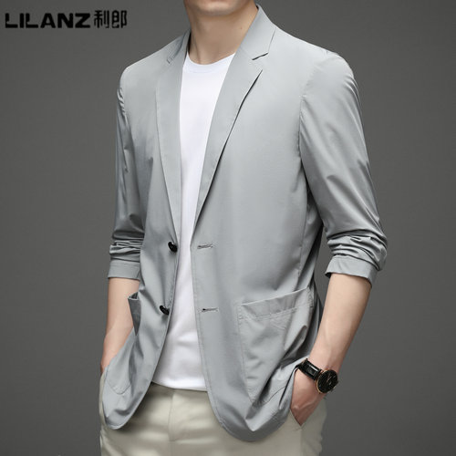 利郎男装春秋季休闲西服薄款透气