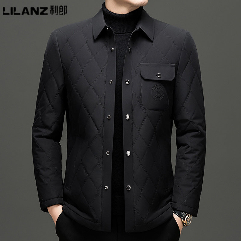 利郎男士2026秋冬季新款棉衣中年爸爸装商务休闲保暖翻领外套棉袄