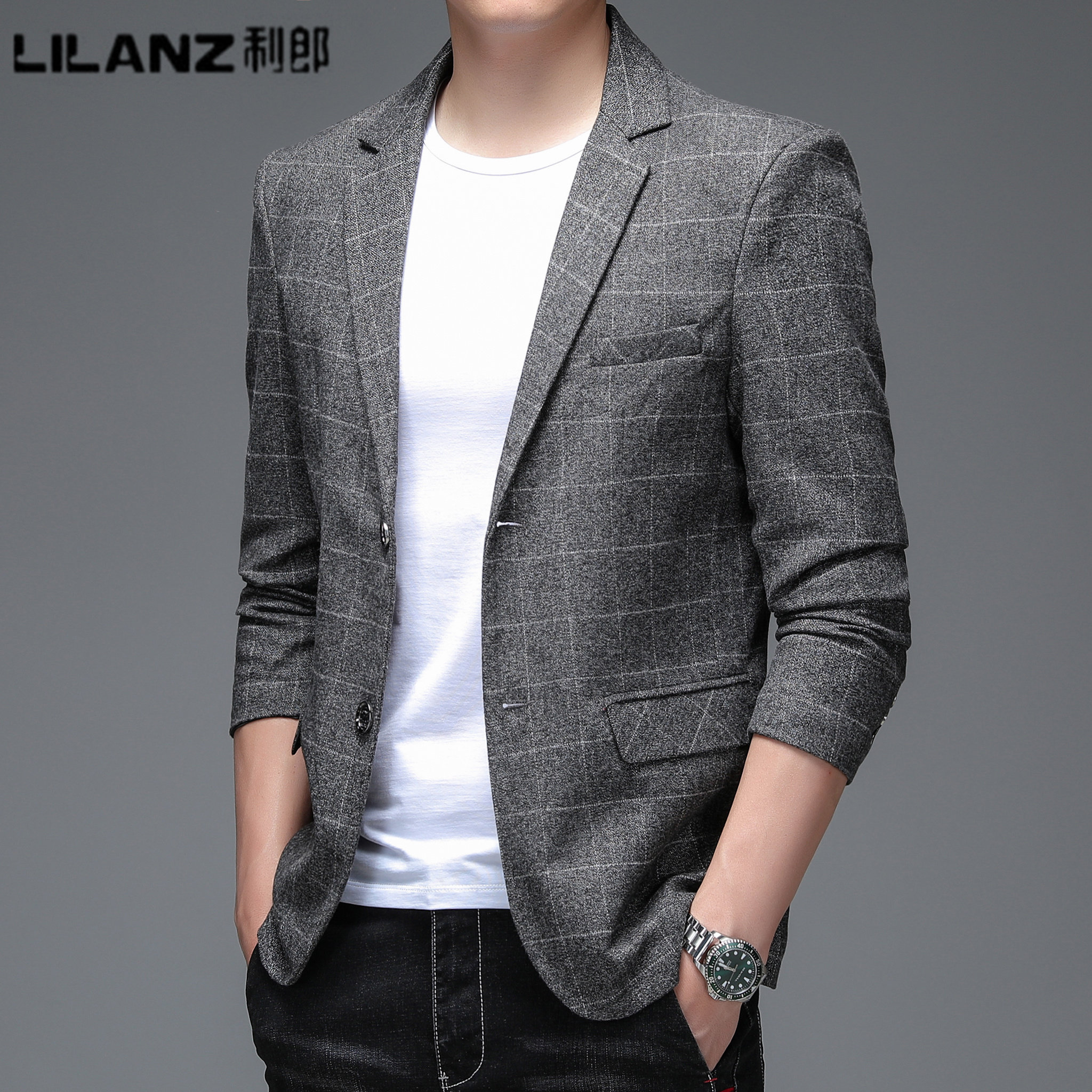 利郎男装西装外套男士2026年春季新款正装商务单西上衣休闲西服潮