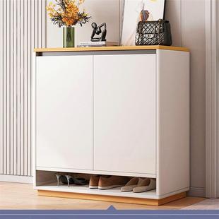 鞋柜家用进门口外面过道木质多层带门矮60长90宽80高100cm小鞋架