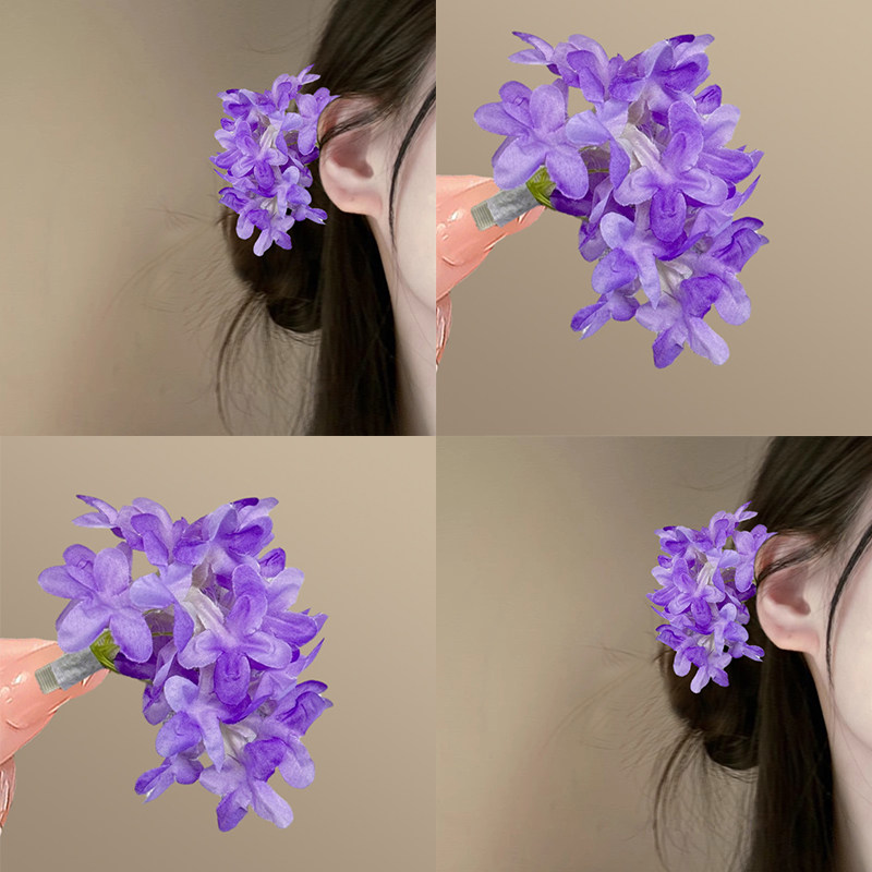 香氛甜心！紫色櫻花發夾