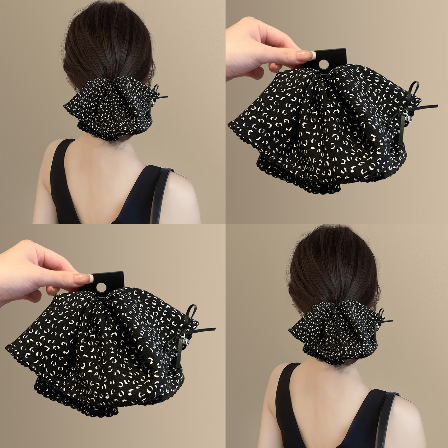 高端优雅~韩系腰果花蝴蝶结马尾夹2025新品鲨鱼夹大号大量多盘发,家庭/个人清洁工具,盘发器,淘宝优惠券,粉丝福利购,淘宝优惠卷