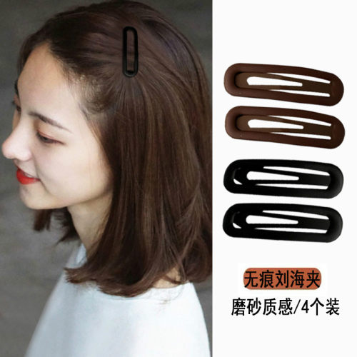 简约纯色发夹八字刘海韩版气质夹