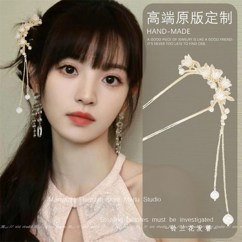 发钗小众头饰新中式簪子发钗盘发