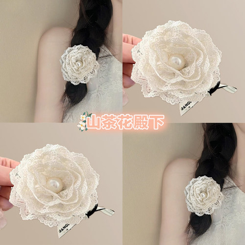 山茶花殿下头花头饰发饰新款花朵