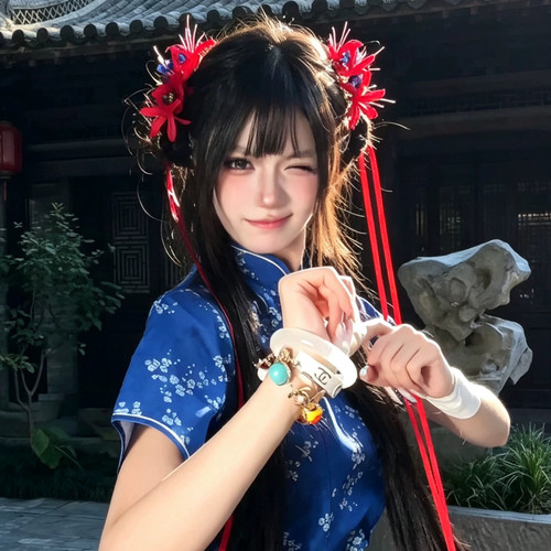 武林天骄！红色彼岸花飘带发簪