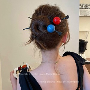 可爱网红盘发器元气圆球发簪女气质高级感簪子简约现代ins发饰