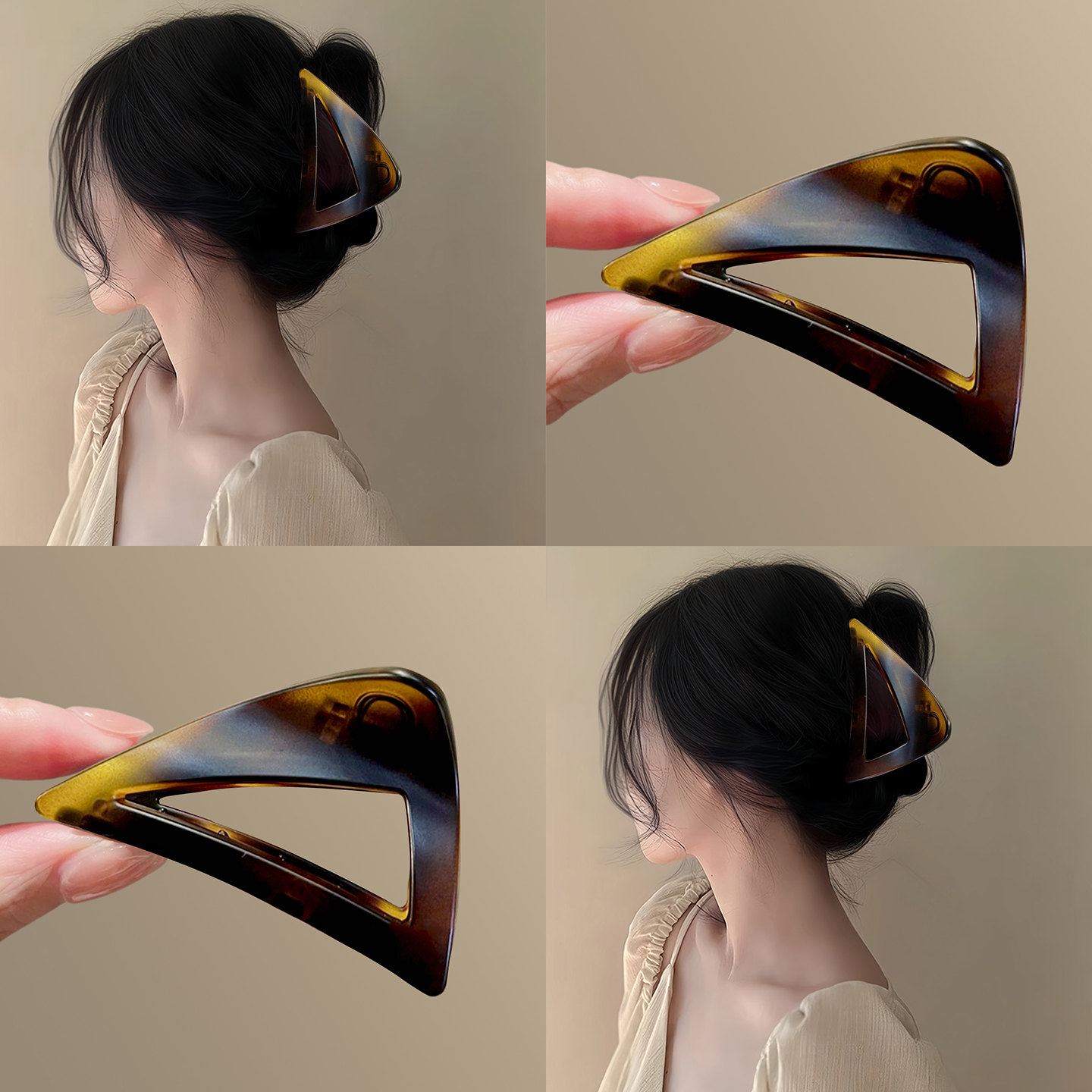 摩登咖！美拉德头发抓夹