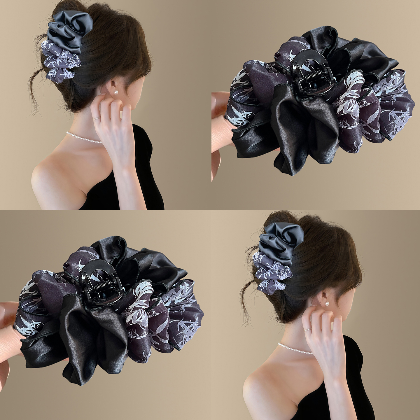 青砚墨竹~新中式水墨云朵抓夹