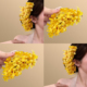 杏黄漫野 明媚黄色百合花抓夹头花女高级感春夏马尾鲨鱼夹发量多