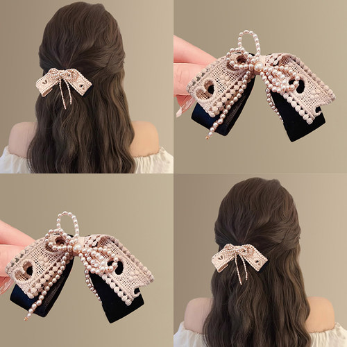 【设计师原创】黑松露蕾丝发夹