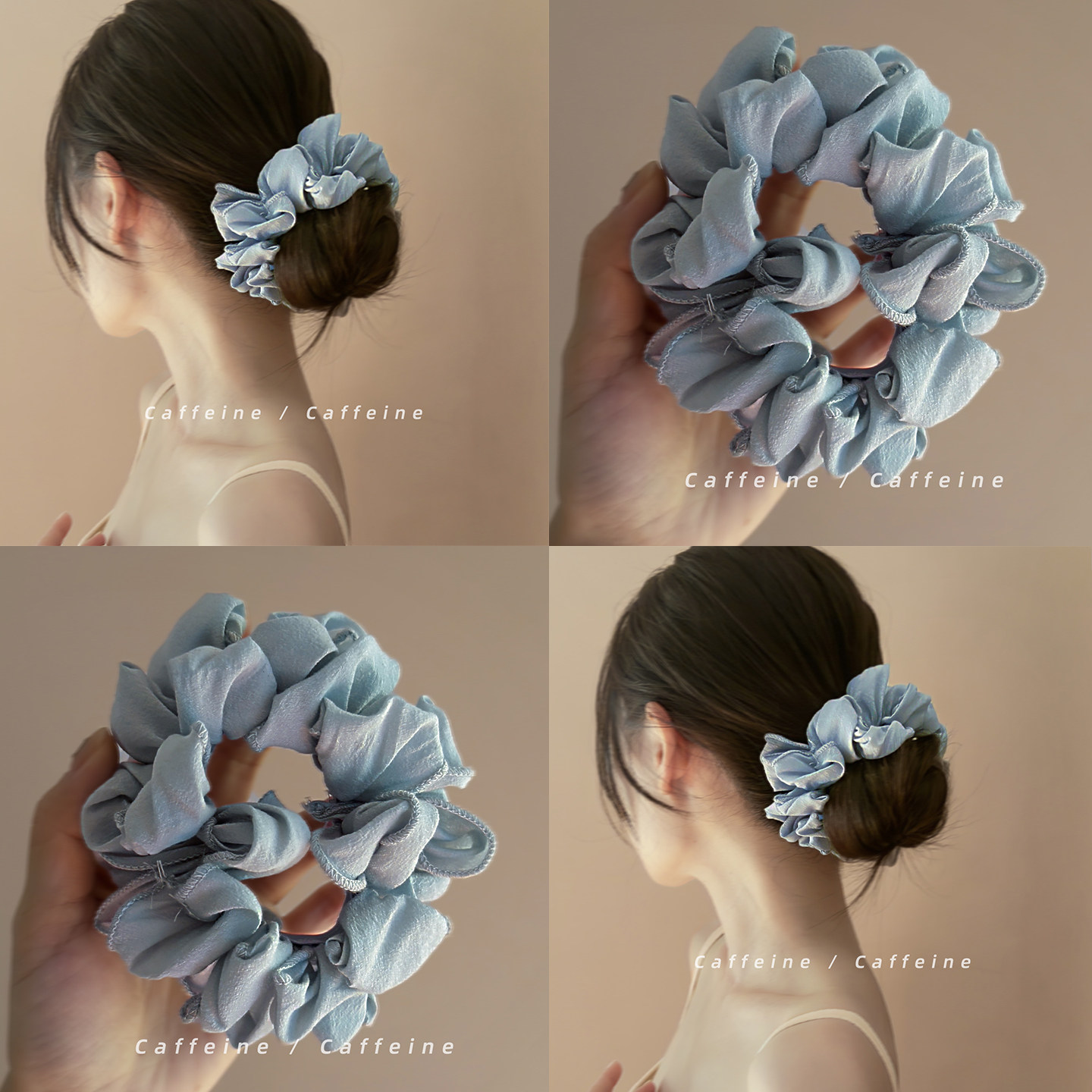 月半花瓣~韩系薄荷蓝绣球花发圈吴昕同款褶皱扎马尾头绳旅行发卡,户外/登山/野营/旅行用品,旅行发卡,淘宝优惠券,粉丝福利购,淘宝优惠卷