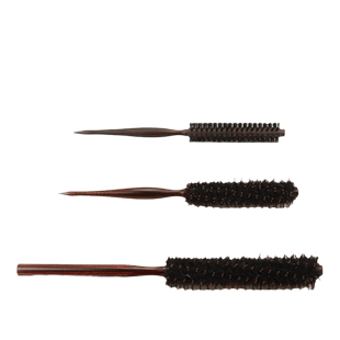 卷发梳小号圆滚梳猪鬃毛造型发廊家用吹卷发刘海短发头顶蓬松梳子