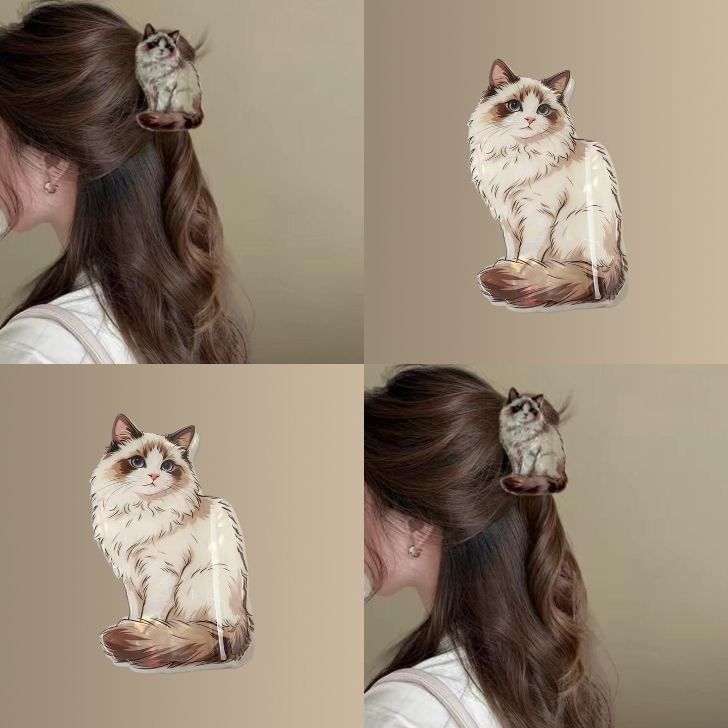 是布偶老师~趣味布偶猫猫抓夹~可