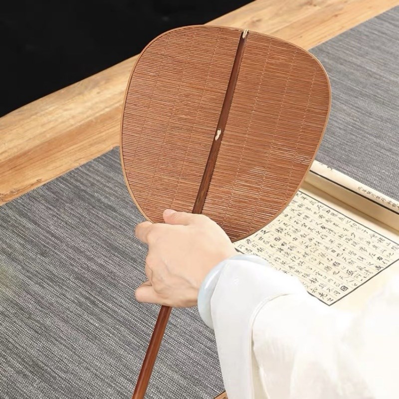 邱师傅竹木竹编扇子中式复古风旗袍扇蒲扇竹丝腰扇汉服青蓖扇