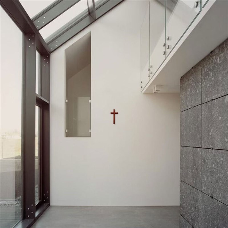 壁挂实木十字架客厅赤枫木小叶樱桃新款壁挂简约风格壁挂背景墙45