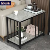 阳台小茶几客厅沙发边几角几边桌茶桌侧边柜网红小桌子可移动带轮