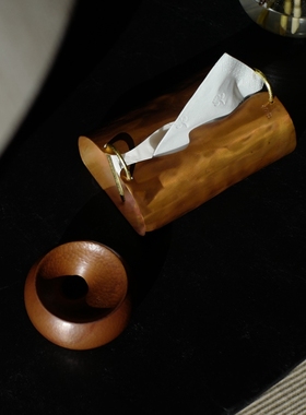 村野铜纸巾盒客厅高档轻奢餐厅卧室餐巾纸创意家居收纳盒北欧风格