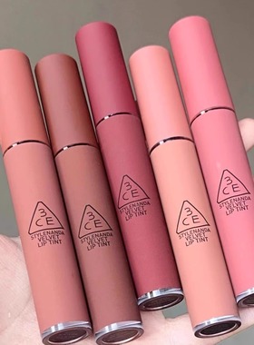 3ce唇釉丝绒雾面哑光taupe砖红棕childlike苦咖色change mode口红