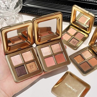 新品老钱风hourglass四色眼影盘荒漠玫瑰金属烟熏大地哑光荒漠盘