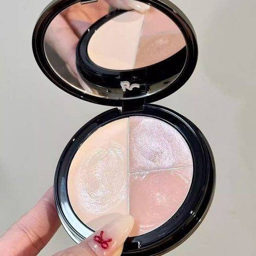 RC三色高光膏打光盘多用膏夏日雪歌修容面中提亮泪沟法令纹立体女