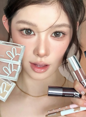 秋鱼同款！黑兔腮红膏遮瑕膏肤感绿唇釉003唇线笔唇蜜点痣笔口红