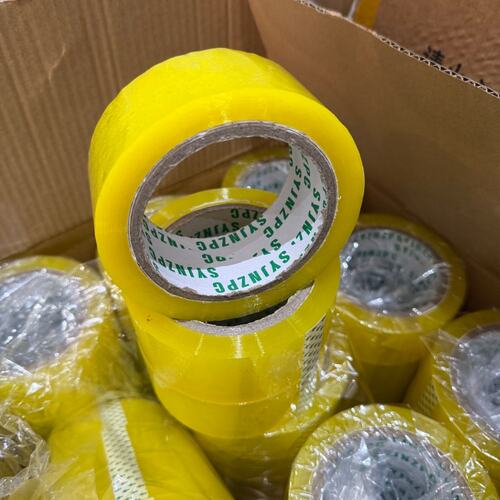加宽高粘透明封箱米黄胶带大卷