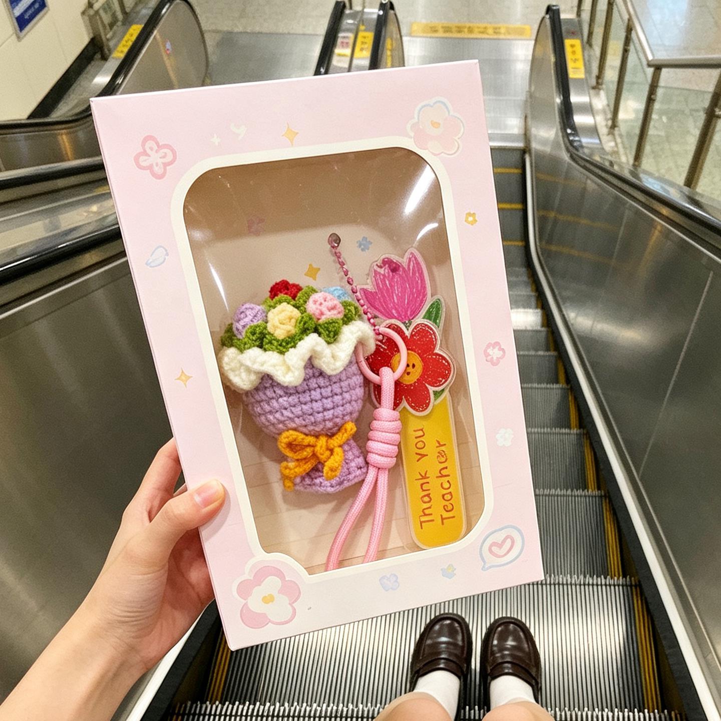 包挂件教师节礼物送女老师2026新幼儿园有纪念意义手工花钥匙扣