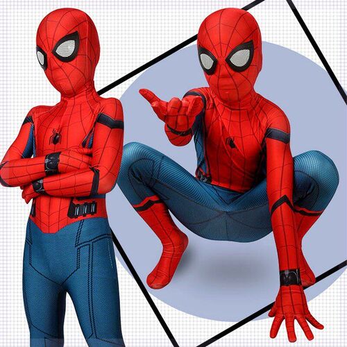 超凡蜘蛛侠衣服紧身衣成人头套cos幼儿园走秀钢铁六一漫威表演服