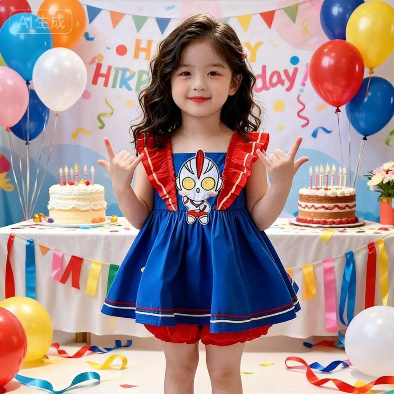 正版女童万圣节裙子公主裙女孩生日礼服洛丽塔亮灯六一cos演出服