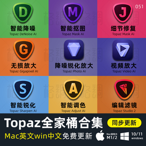 topaz全家桶 Photo ai 视频图片模糊清晰修复 DeNoise降噪放大ai